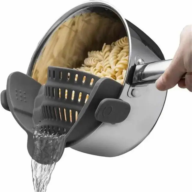 1Pc, Strainer, Pot Strainer, Adjustable Clip on Strainer for Pots Pans and Bowls, Kitchen Pot Strainer