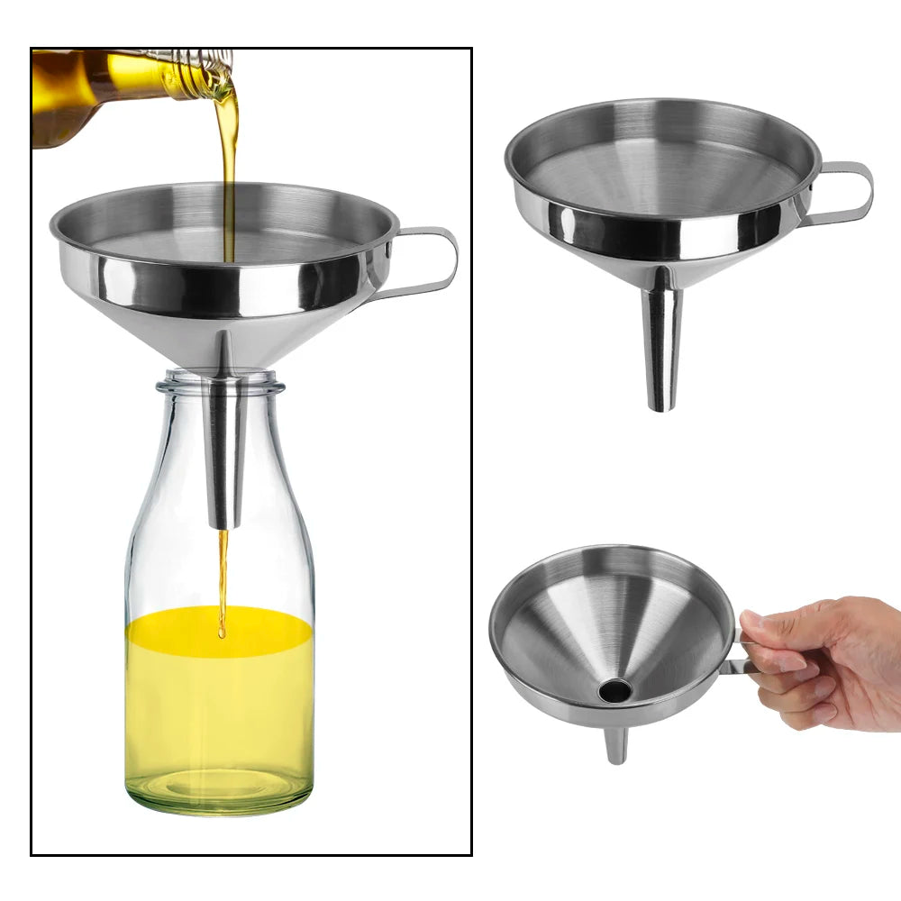 Metal Funnel for Canning Kitchen Tools Kitchen Accessories Wide Mouth Funnels Bar Wine Beer Oil Flask Funnel