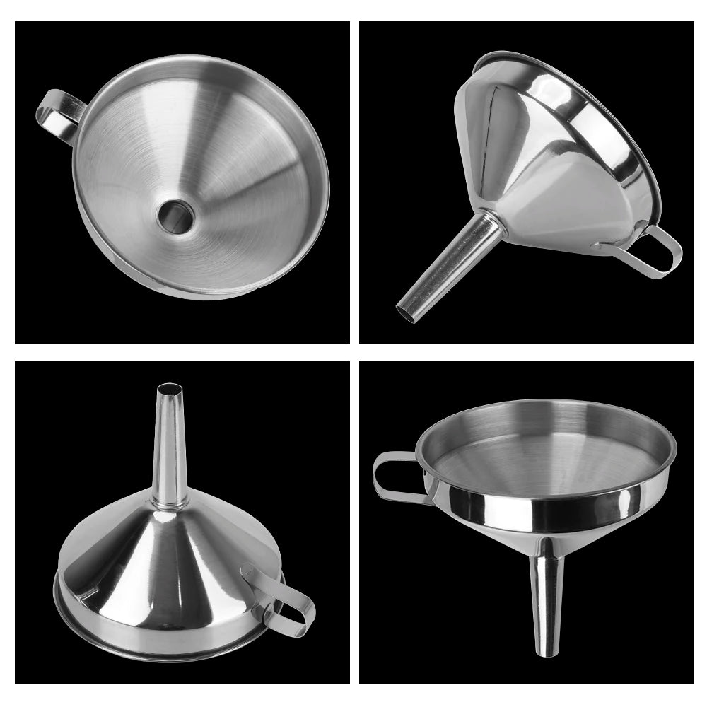 Metal Funnel for Canning Kitchen Tools Kitchen Accessories Wide Mouth Funnels Bar Wine Beer Oil Flask Funnel