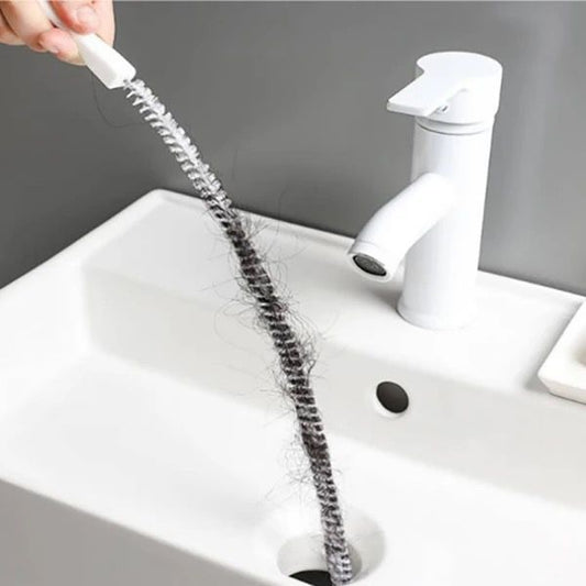 1pc Sink Drain Cleaning Brush, Drain Clog Remover, Bendable Sink Overflow Sewer Drain Brush For Bathroom Kitchen