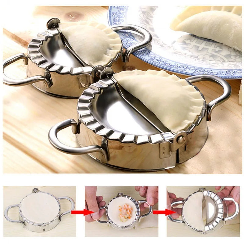 Household Stainless Steel Dumpling Mold for Manual Press Kitchen Pastry Baking - Dumpling Maker Accessories